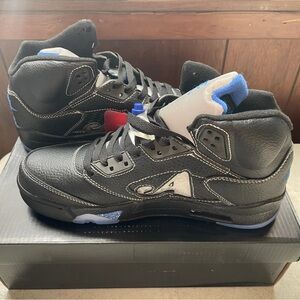 Jordan Black and Blue Sneakers